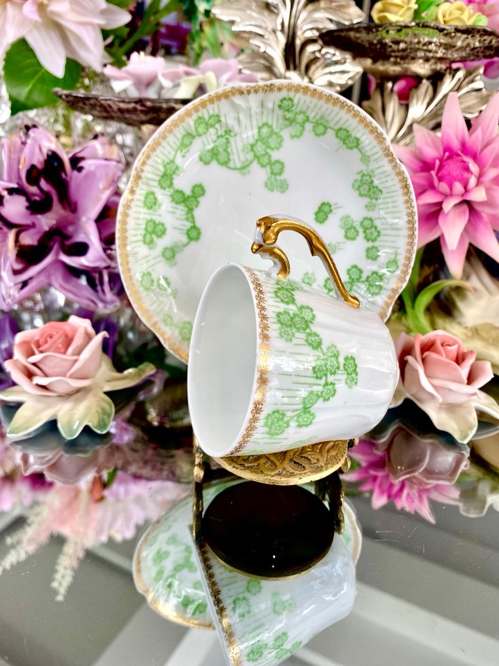 LİMOGES Antika Fincan Seti - Görsel 2