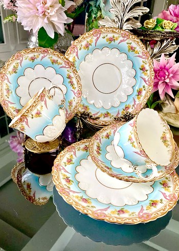 Özel Koleksiyonluk Antika Aynsley Fincan seti - Görsel 2