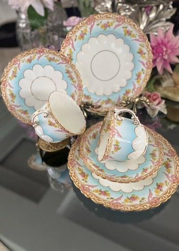 Özel Koleksiyonluk Antika Aynsley Fincan seti - Görsel 12