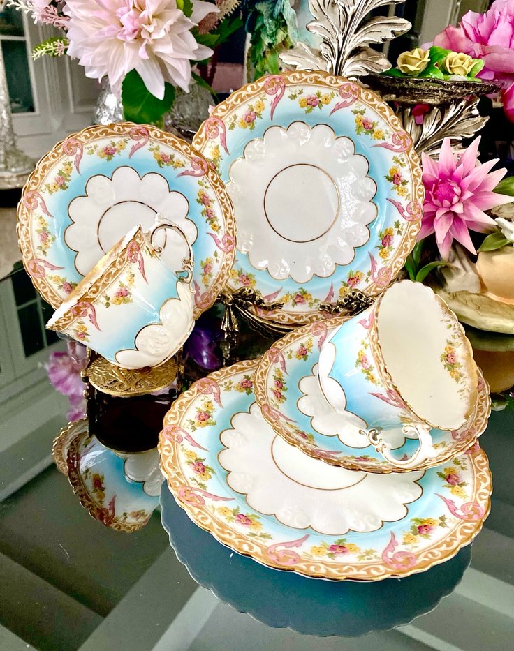 Özel Koleksiyonluk Antika Aynsley Fincan seti - Görsel 2