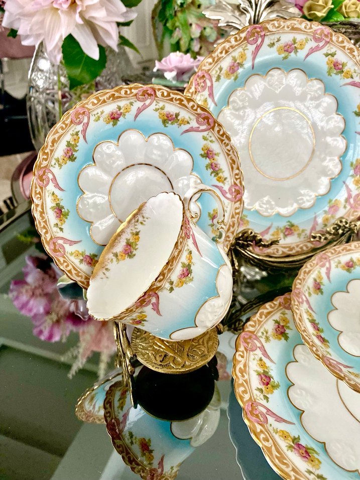 Özel Koleksiyonluk Antika Aynsley Fincan seti - Görsel 3