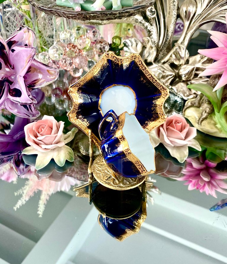 Antika Tharaud Limoges Fincan Seti - Görsel 5