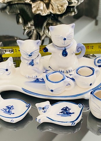 Kedili Minyatür Çay Takımı - Görsel 7