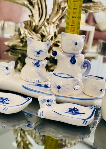 Kedili Minyatür Çay Takımı - Görsel 6