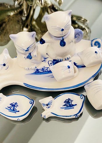 Kedili Minyatür Çay Takımı - Görsel 5