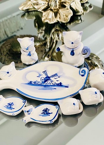 Kedili Minyatür Çay Takımı - Görsel 10