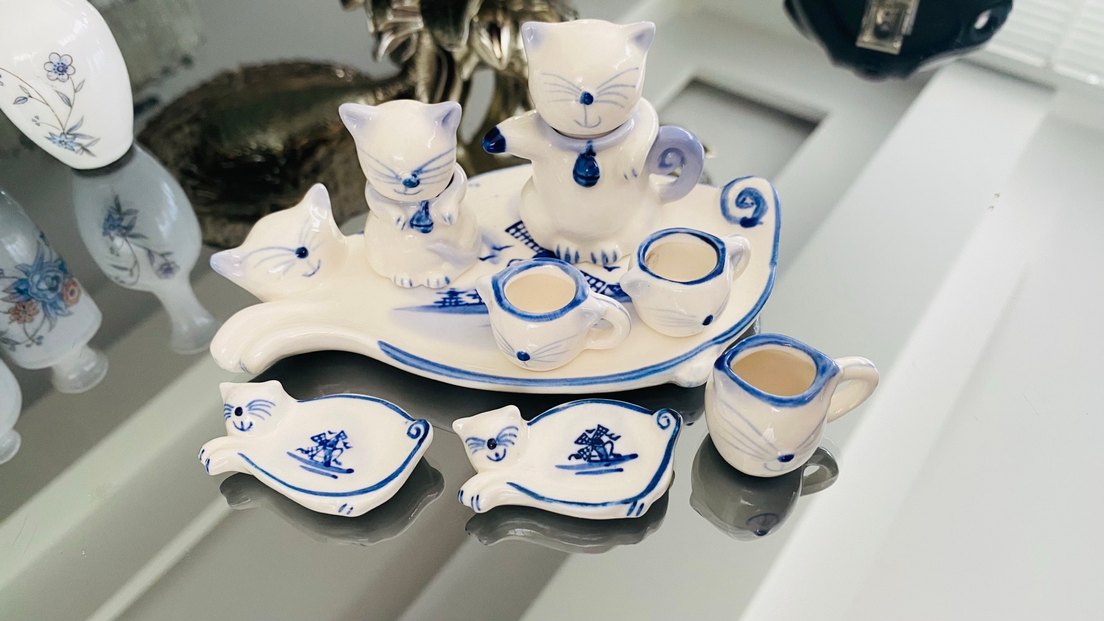 Kedili Minyatür Çay Takımı - Görsel 2