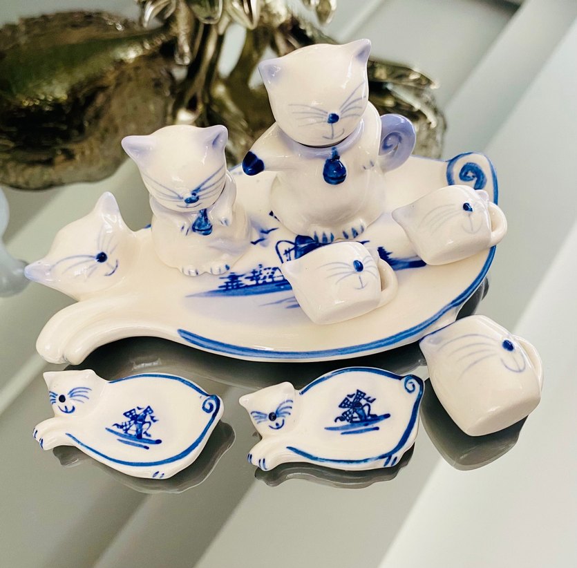 Kedili Minyatür Çay Takımı - Görsel 5
