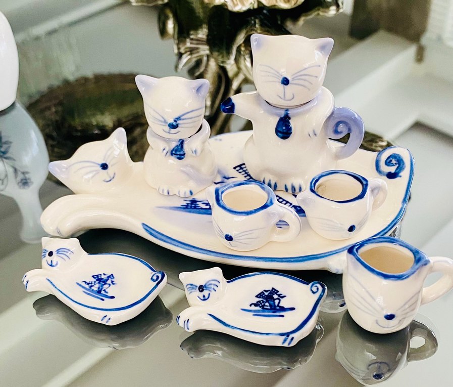 Kedili Minyatür Çay Takımı - Görsel 3