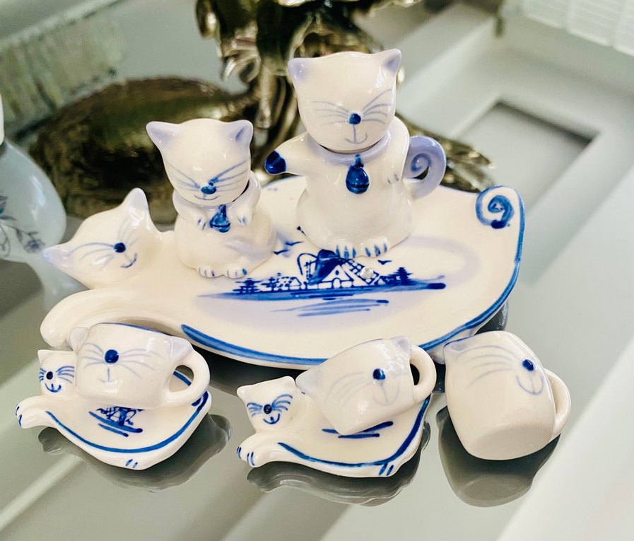 Kedili Minyatür Çay Takımı - Görsel 4