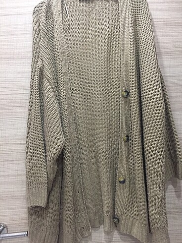 Düğmeli uzun hırka - Görsel 4