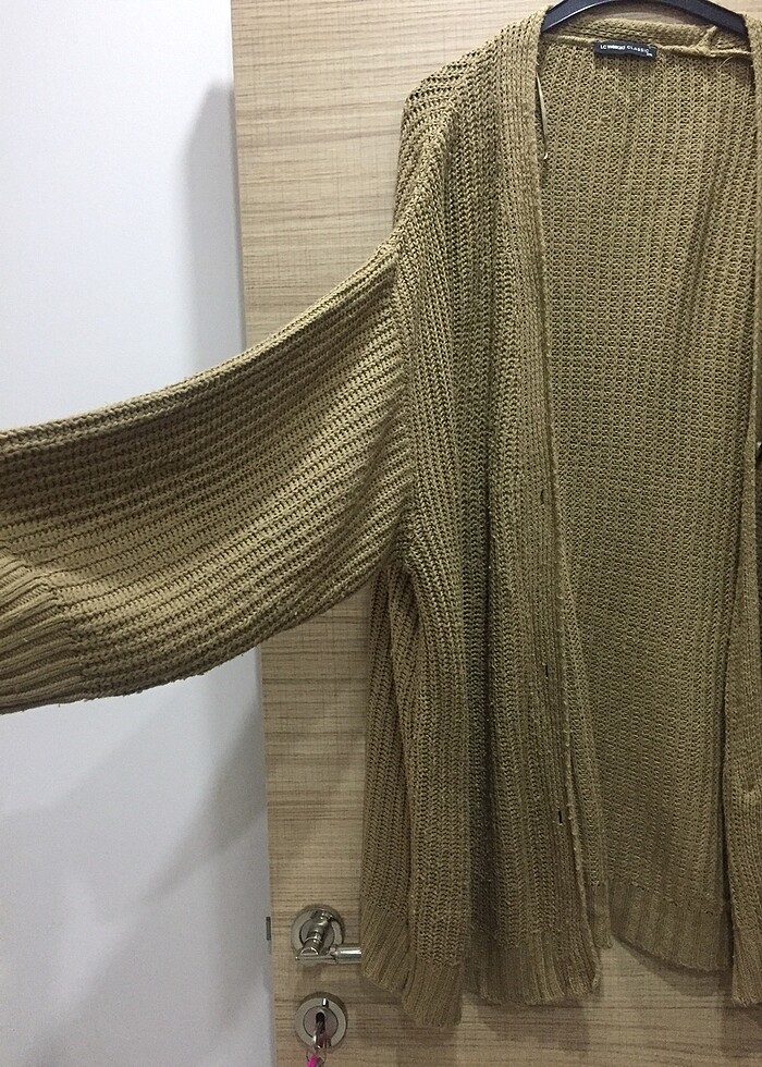 Düğmeli uzun hırka - Görsel 3