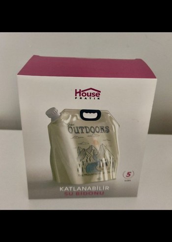 Katlanabilir 5 Litre Su Bidonu - Beyaz - Görsel 3