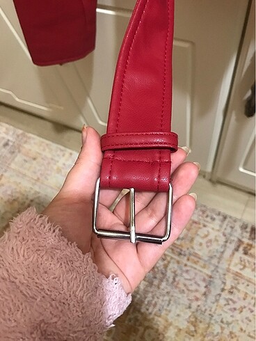 s Beden kırmızı Renk Pull and bear deri ceket