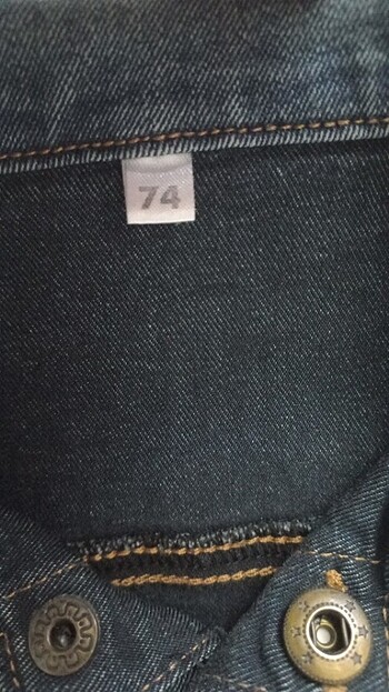 12-18 Ay Beden lacivert Renk Bebek Jean ceket