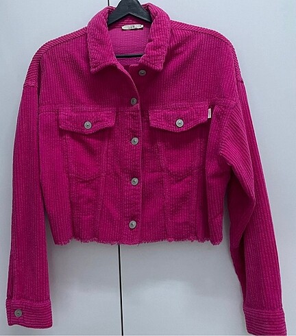 s Beden LTB KISA FİTİLLİ PEMBE CEKET