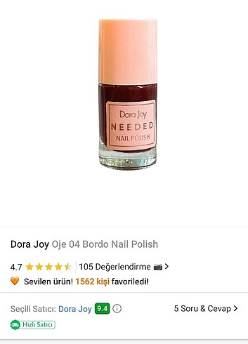 Dora Joy Cherry Red Oje