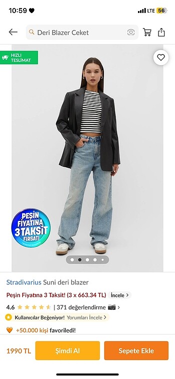 Deri blazer ceket