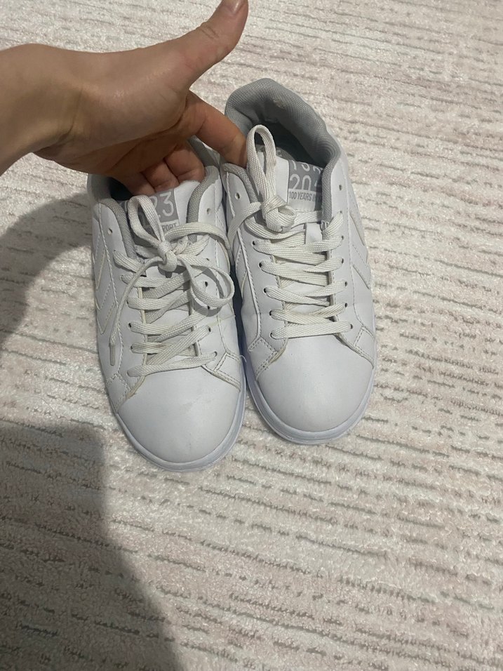 Beyaz Gri Bağcıklı Kadın Spor Ayakkabı - Görsel 2