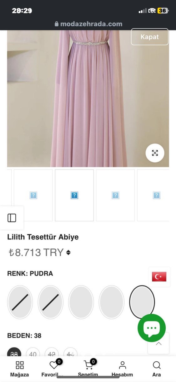 Satılık Pembe Taşlı Uzun Kollu Abiye Elbise Moda Zehrada - Görsel 4