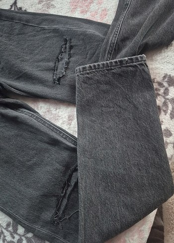 Kadın Gri Loose Fit Denim Jean - Görsel 2