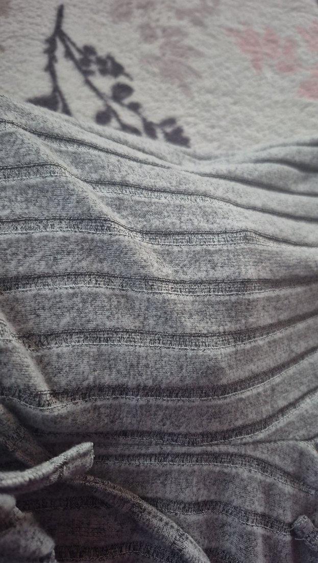 Gri Örgü Salaş Kadın Pantolon - Görsel 3