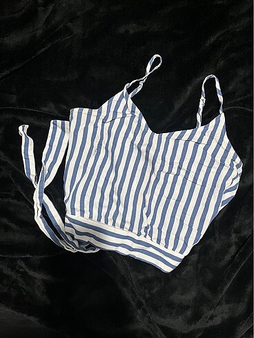 KOTON askılı bağlamalı crop bluz