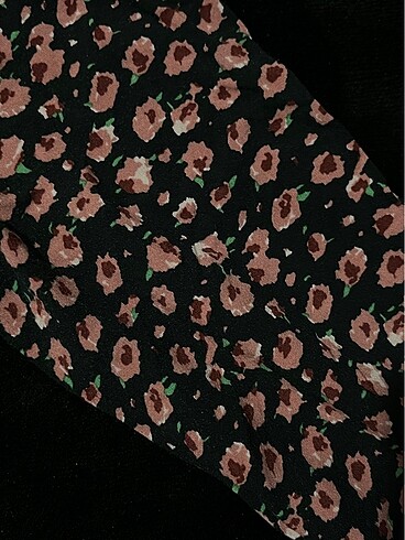 m Beden HAPPINESS çiçekli crop bluz
