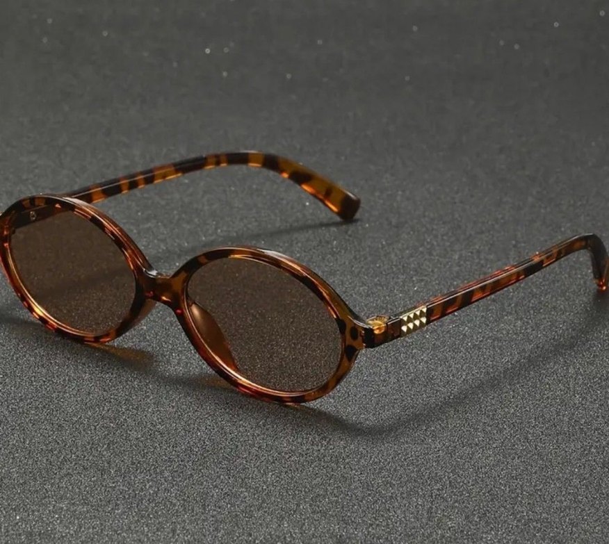 MIUMIU model kahverengi leopar gözlük - Görsel 5