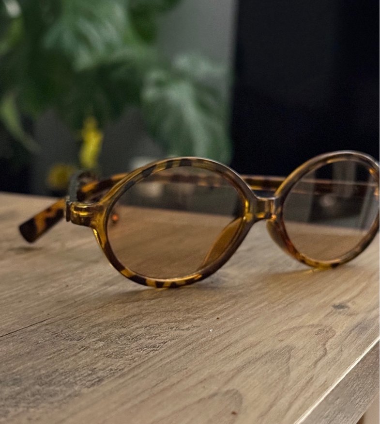 MIUMIU model kahverengi leopar gözlük - Görsel 2