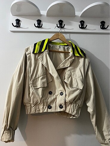 Crop ceket