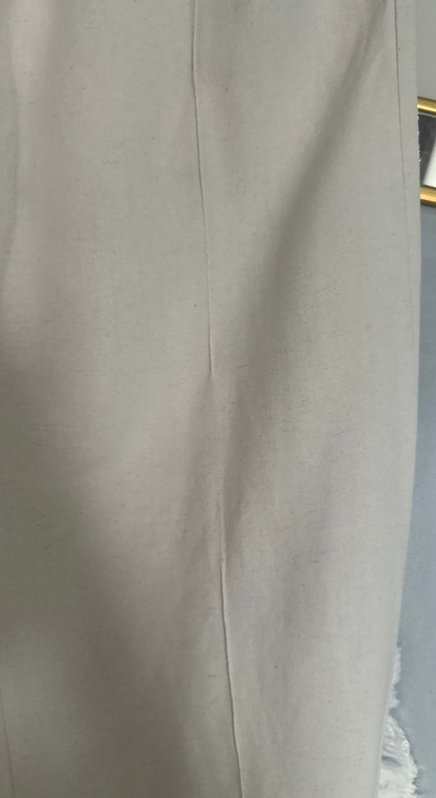 Gri Keten Kadın Rahat Kesim Pantolon - Görsel 2