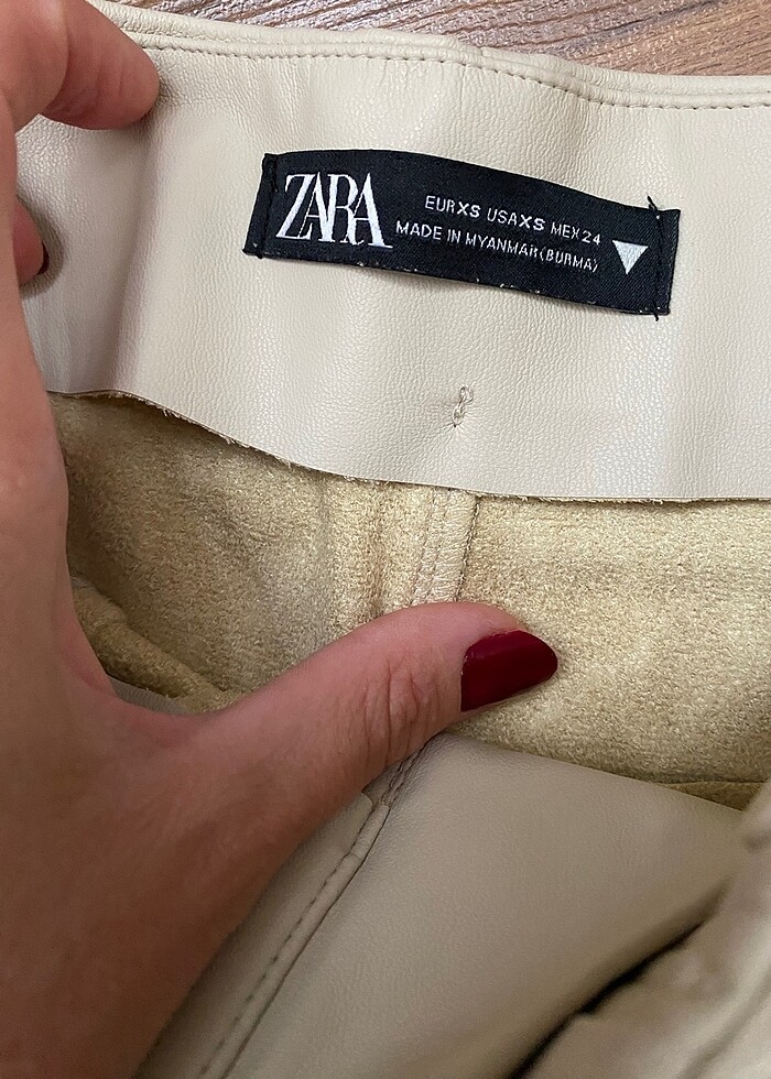 Zara deri şort - Görsel 2