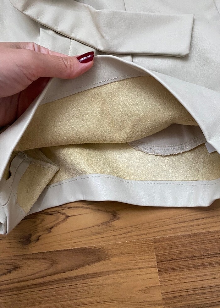 Zara deri şort - Görsel 3