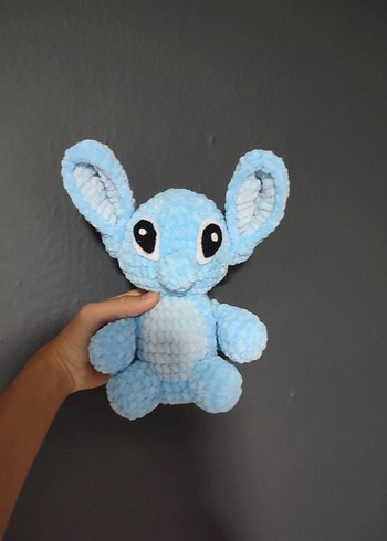 Pastel Mavi Peluş Oyuncak stich - Görsel 5