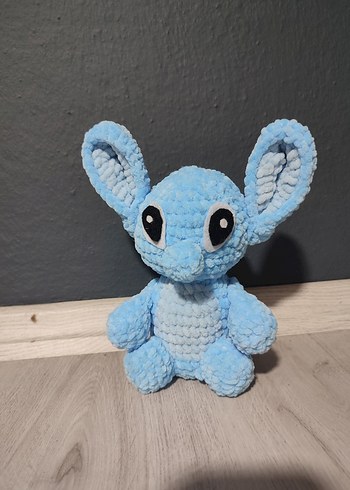 Pastel Mavi Peluş Oyuncak stich - Görsel 6