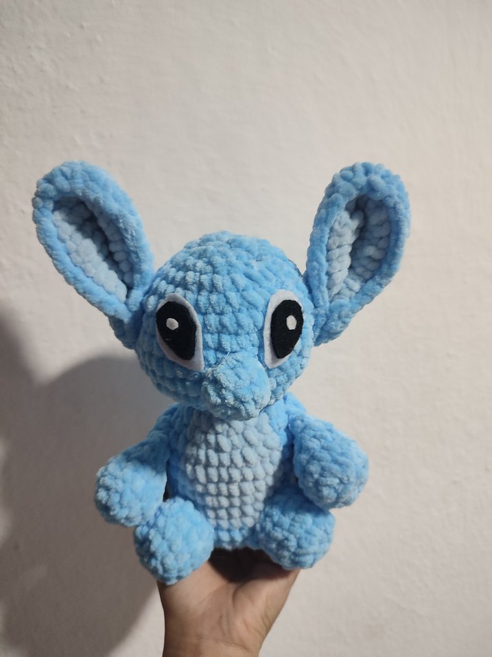 Pastel Mavi Peluş Oyuncak stich - Görsel 4