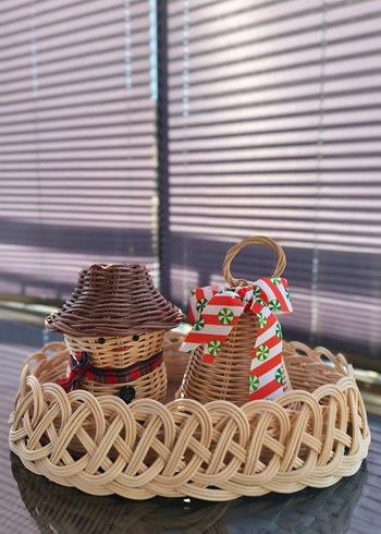 Bej Hasır Sepet - Görsel 2