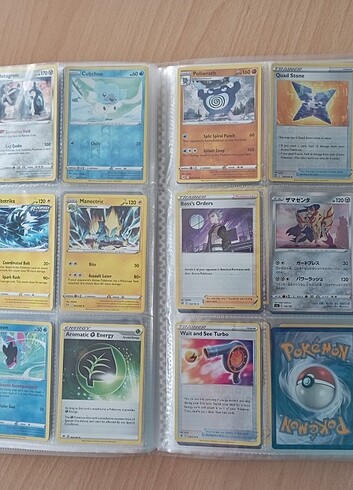 Pokemon kartları karışık albüm. 