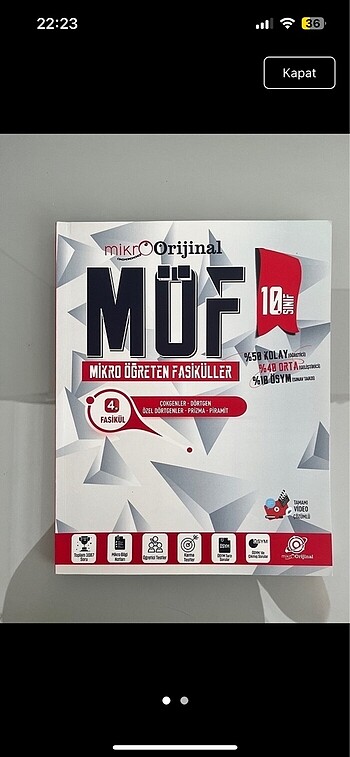 mikroorijinal matematik fasikülü