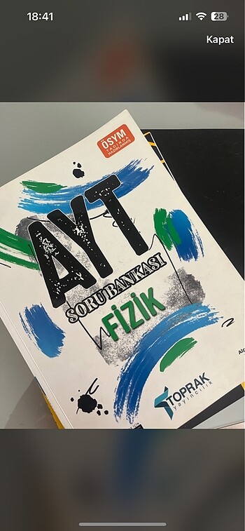 toprak yayınları yks kitabı fizik soru bankası