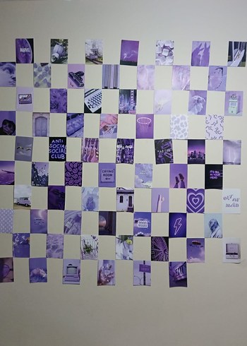 Mor Puzzle Parçaları Duvar Dekoru - Görsel 5