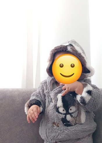 Gri Leopar Desenli Bebek Tulumu - Görsel 2