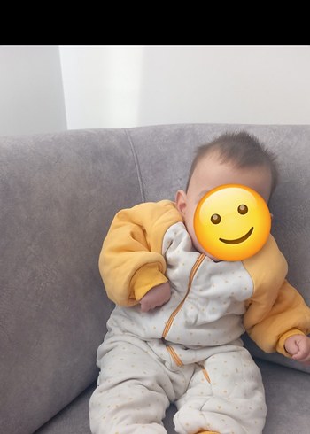 Sarı Bebek Erkek Puff Mont - Görsel 3