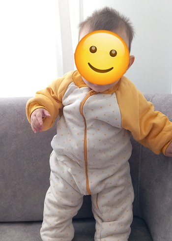 Sarı Bebek Erkek Puff Mont - Görsel 2