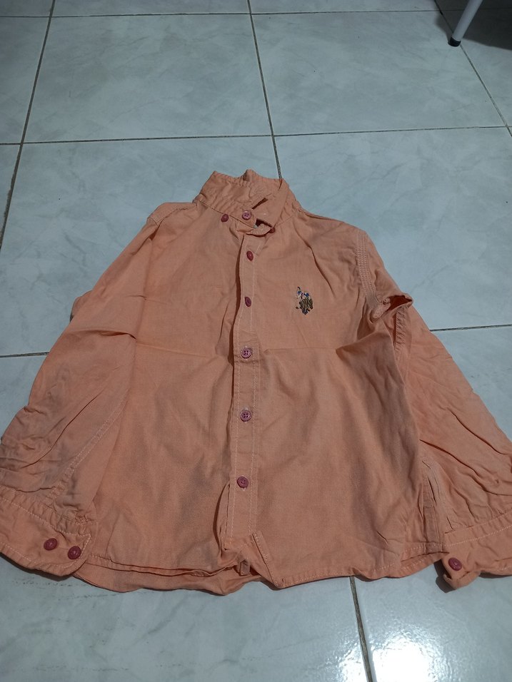 Kız Çocuk Bej Keten Gömlek - Görsel 2