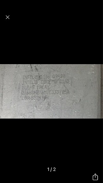 İntel q9505 işlemci