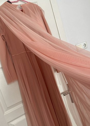 Püsküllü Uzun nikah kına nişan düğün Abiye Elbise Hilal Oğuzkan - Görsel 5