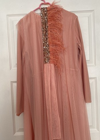 Püsküllü Uzun nikah kına nişan düğün Abiye Elbise Hilal Oğuzkan - Görsel 3