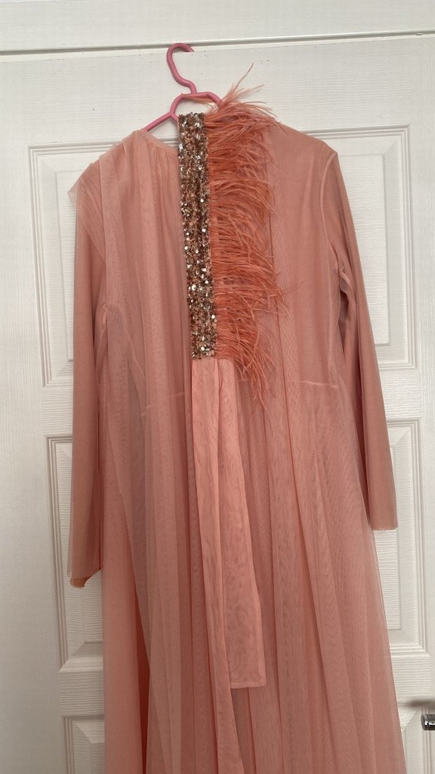 Püsküllü Uzun nikah kına nişan düğün Abiye Elbise Hilal Oğuzkan - Görsel 3